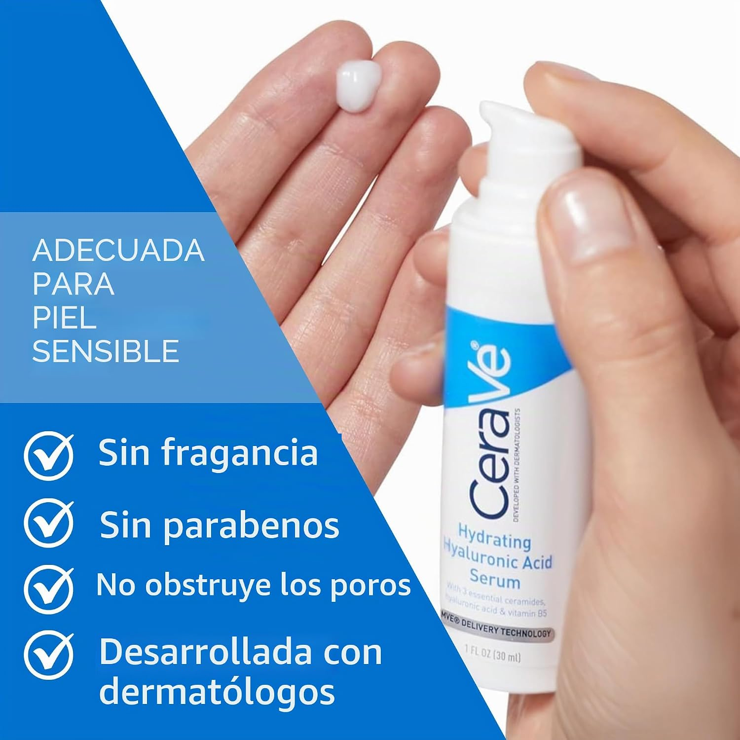 CeraVe Suero hidratante de ácido hialurónico - Imagen 4