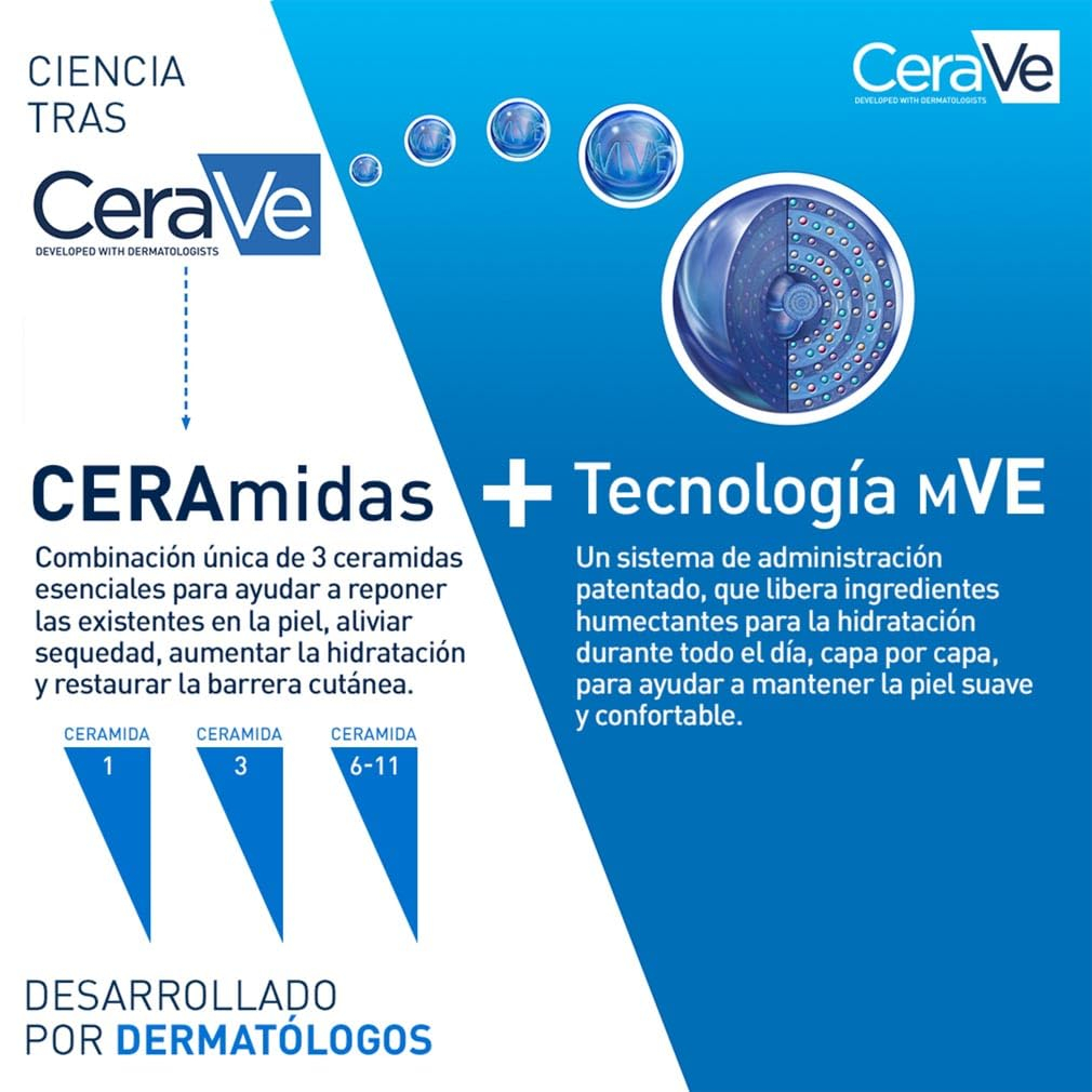 CeraVe, Loción Hidratante de Rostro SPF 50, Para Piel Normal a Seca, Hidratación y Alta Protección Contra los Rayos UVB/UVA, Enriquecida con Ceramidas, 52ml - Imagen 6