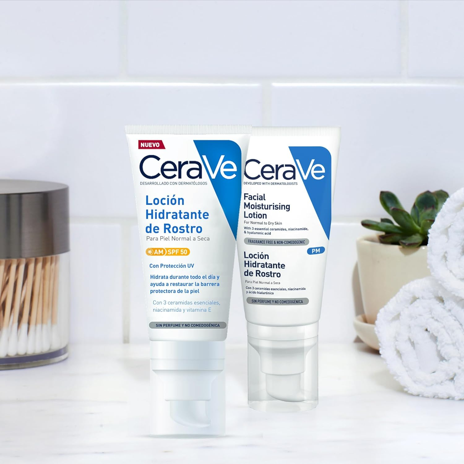 CeraVe, Loción Hidratante de Rostro SPF 50, Para Piel Normal a Seca, Hidratación y Alta Protección Contra los Rayos UVB/UVA, Enriquecida con Ceramidas, 52ml - Imagen 14
