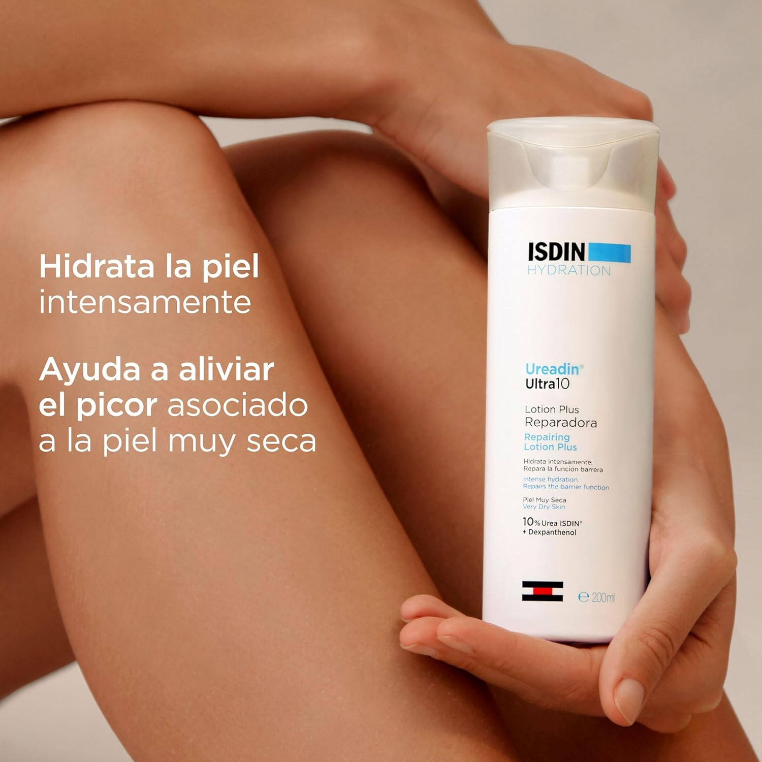 ISDIN UreadinUltra10 Loción Plus Reparadora Para Piel Muy Seca Y Descamativa Que Hidrata Intensamente Y Reduce La Descamación Con Urea ISDINY Dexpantenol, Testada Dermatológicamente - 200 ml - Imagen 3