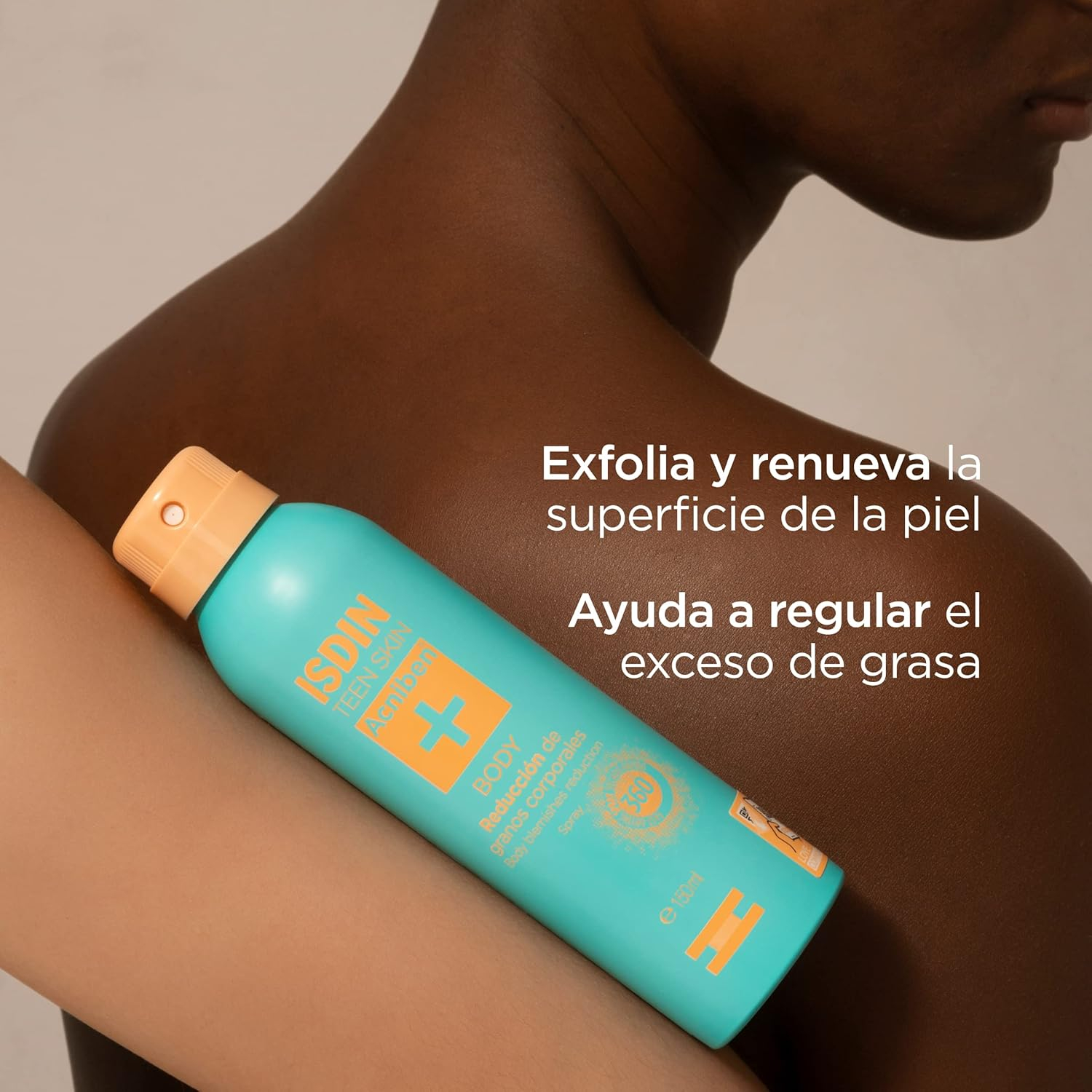ISDIN Spray Corporal Granos Acniben Body, Sin fragancia, Blanco - Imagen 3