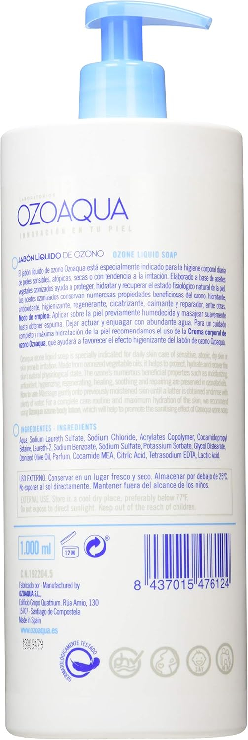 Ozoaqua Jabón Liquido De Ozono, 1000Ml, Pack de 1 - Imagen 2