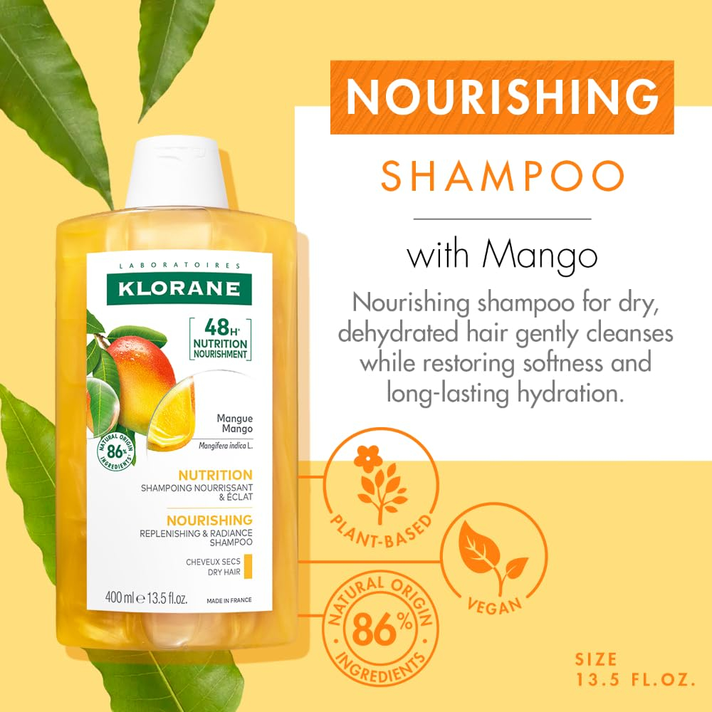 KLORANE Champú a la Manteca de Mango Nutritivo 400 ml - Imagen 2