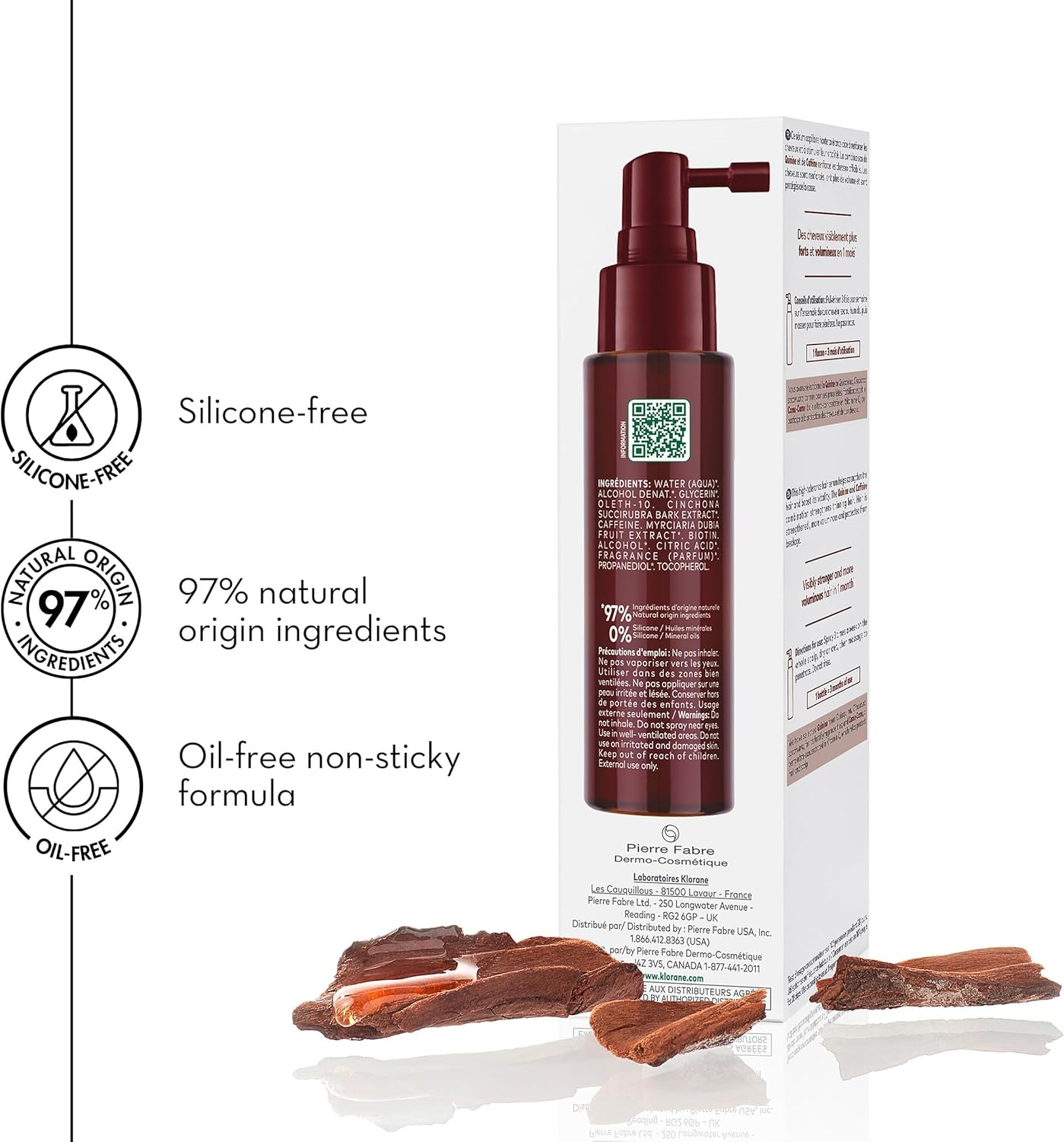 Klorane Suero Anticaída con Quinina y Edelweiss para Pérdida de Cabello 100ML - Imagen 5
