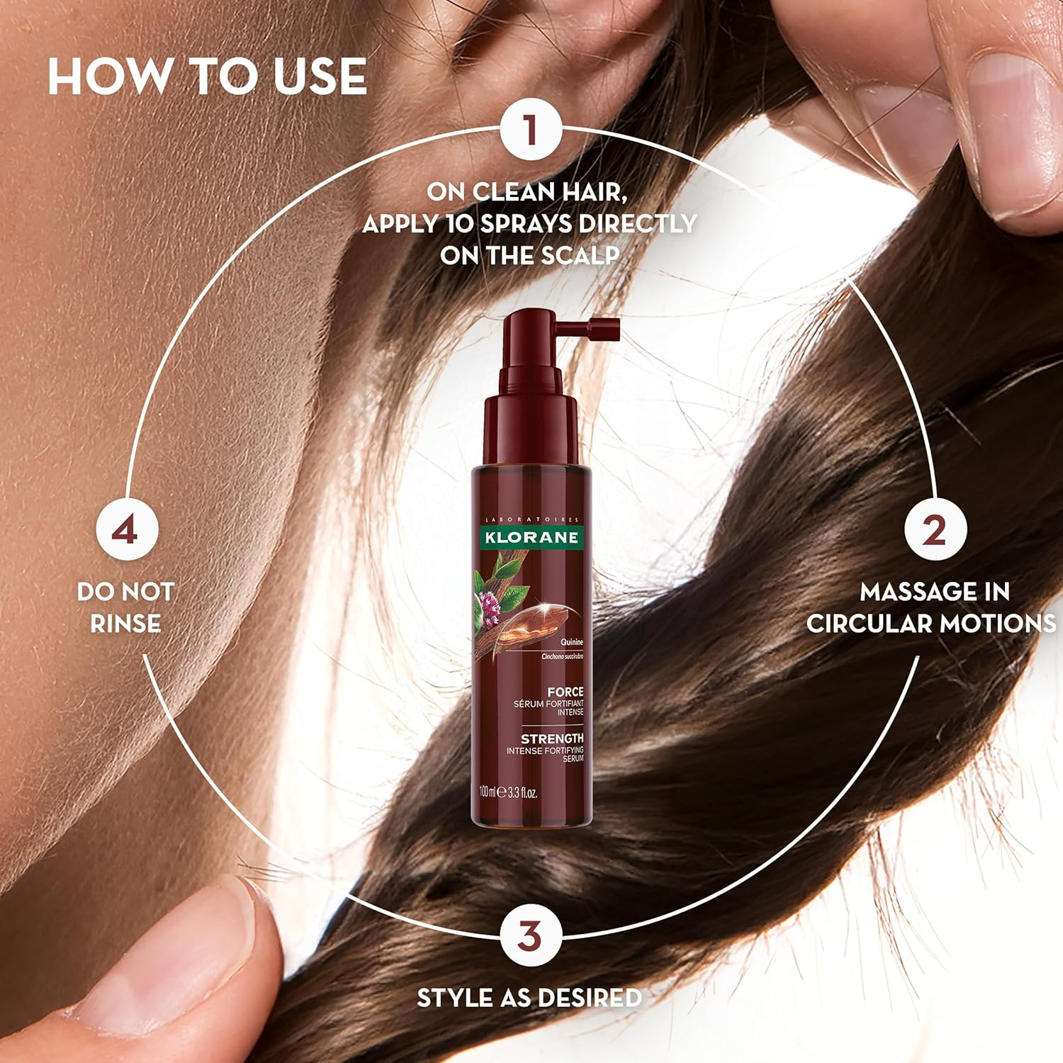 Klorane Suero Anticaída con Quinina y Edelweiss para Pérdida de Cabello 100ML - Imagen 7