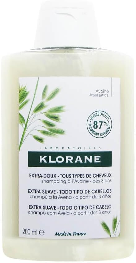 KLORANE - Champú a la Leche de Avena Uso Frecuente, Negro, 400 ml - Imagen 2